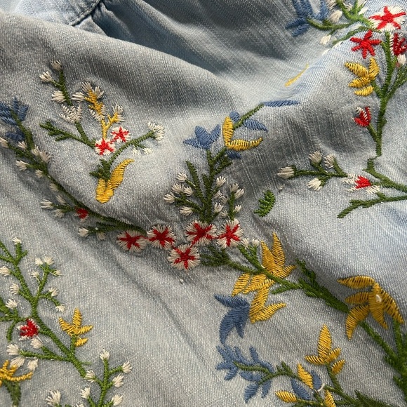 Reba Embroidered Blue Dress - Picture 8 of 8